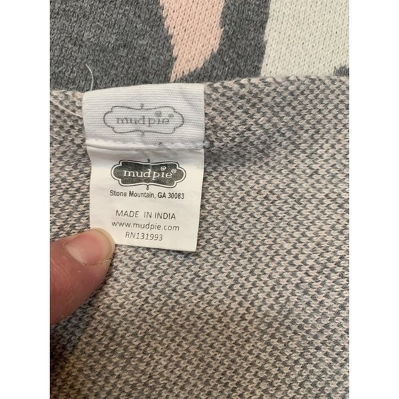 Mud Pie Gray Unicorn Baby Crib Blanket Child 34 x 39" Cotton - Picture 4 of 7